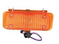 This amber, front, drivers side park lamp assembly fits 1971-72 Chevrolet and GMC trucks