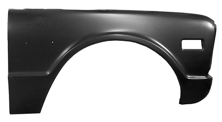 This complete fender, passenger's side fits 1968 Chevrolet Pickup Truck and 1968-1972 GMC Pickup Truck