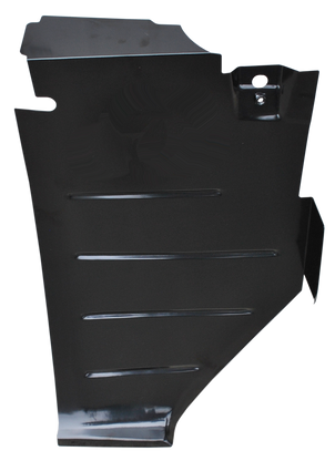 This driver's side, OE style, complete footwell, fits 1947-1955 Chevrolet and GMC Pickup Trucks. This piece welds inside the cab, in front of the drivers door.