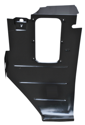 This complete passenger's side, OE style, footwell, fits 1947-1955 Chevrolet and GMC Pickup Trucks. This piece welds inside the cab, in front of the passengers door