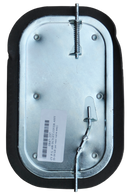 This drivers side, 2nd Series kick panel vent door with seal fits 1955-59 Chevrolet and GMC trucks and Suburbans.