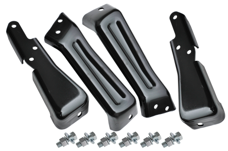 This rear bumper bracket kit fits 1973-87 Chevrolet and GMC stepside trucks.