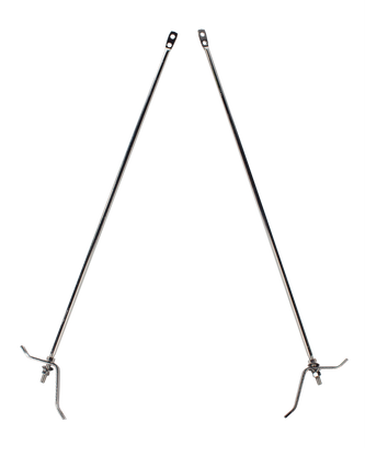 This stainless firewall to fender brace set fits 1947-54 Chevrolet and GMC trucks.