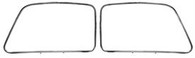 This pair of stainless outer window frames w/o glass fits 1947-54 Chevrolet and GMC trucks.