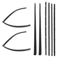 This beltline molding kit fits 1967-72 Suburbans with chrome molding. This window channel kit contains the chrome style beltline moldings and the glass run channels for both driver and passenger doors.  This product is distributed by Precision Replacement Part, the leader in quality automotive weatherstripping. Our product is made from the original specs and from high quality ozone resistant materials to fit your vehicle. 