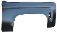 This new passengers side PREMIUM front fender fits 1973-80 Chevrolet and GMC Pickups, Suburbans, Blazers and Jimmys. 