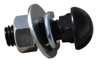 This black bumper bolt with flat washer, lock washer, and nut fits 1947-1987 Chevrolet and GMC Pickup Trucks.