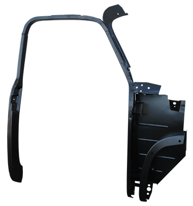 This passengers side complete 1st Series door frame assembly with kick panel fits 1952-1955 1st Series Chevrolet and GMC Pickup Trucks.