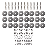 This 96 piece, phillips head, stainless steel, stepside fender to bedside bolt kit does both drivers and passengers side fenders and fits 1947-1966 Chevrolet and GMC Stepside Pickup Trucks.
