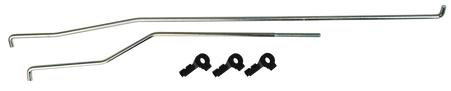 This passengers side 5 pc door lock and relay rod set, with clips fits 1967-1972 Chevrolet and GMC Pickup Truck, Blazer, Jimmy and Suburban.