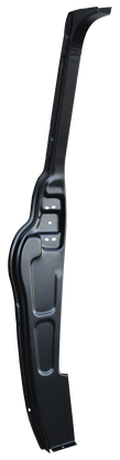 This passengers side "B" or rear pillar is full height running from the roof to the floor and fits 1955-1959 2nd Series Chevrolet and GMC Pickup Trucks.