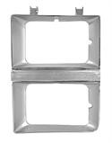 This drivers side chrome/silver headlight bezel fits 1981-82 Chevrolet and GMC Pickup Trucks with dual headlights.