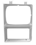 This drivers side silver headlight bezel fits 1983-84 Chevrolet and GMC Trucks with single headlights.