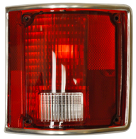 This passenger's side taillight assembly comes with chrome trim and fits 1978-91 Chevrolet and GMC pickup trucks, Blazers, Jimmy's and Suburbans.