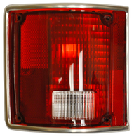 This driver's side taillight assembly comes with chrome trim and fits 1978-91 Chevrolet and GMC pickup trucks, Blazers, Jimmy's and Suburbans.