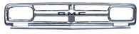 This chrome grille with black GMC lettering fits 1967 GMC Pickup Trucks.