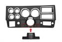 This plastic dash bezel fits 1981-83 Chevrolet trucks with AC.