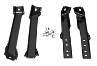 This stepside rear bumper bracket kit fits 1963-1966 Chevrolet and GMC Pickup Trucks.