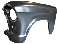 This front fender, passenger's side fits 1957 Chevrolet pickup truck