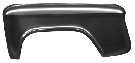 This rear, bedside stepside fender, driver's side fits 55-59 2nd Series Chevrolet Pickup Truck, 55-59 2nd Series GMC Pickup Truck, 60-66 Chevrolet Pickup Truck, 60-66 GMC Pickup Truck
