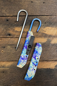 SUGAR SHIV BLUE LEATHER SCABBARD