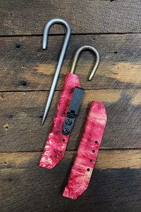 SUGAR SHIV RED LEATHER SCABBARD