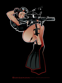 DIVER PINUP GIRL