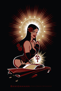 HOLY LOWRIDER PINUP GIRL