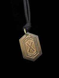 NORSE/VIKING RUNE PENDANT GEBO BRASS PENDANT