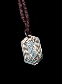 NORSE/VIKING RUNE PENDANT ALGIZ PILLAGE COPPER PENDANT