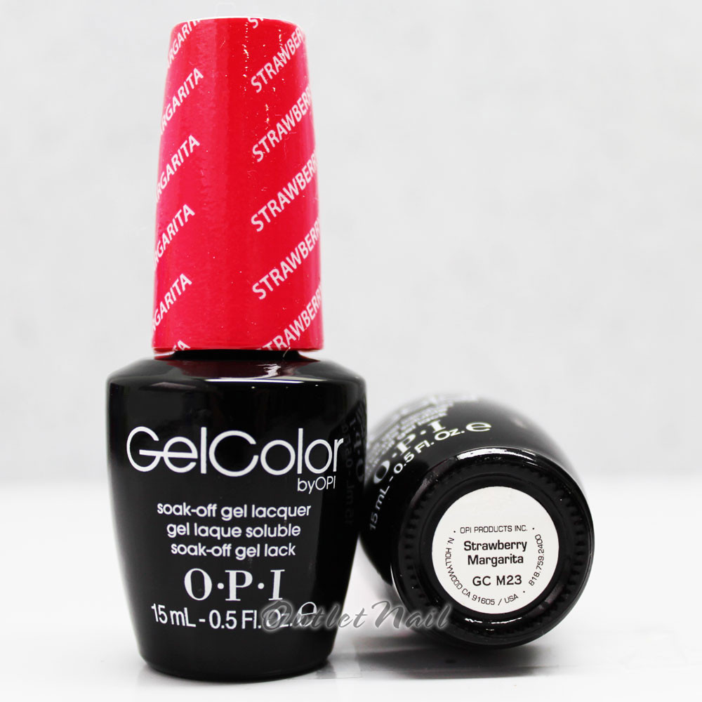 Opi Gelcolor Strawberry Margarita Gc M23 15ml 0 5oz Soak Off Uv Led Gel Nail Polish Gcm23 Outletnailsupply Com