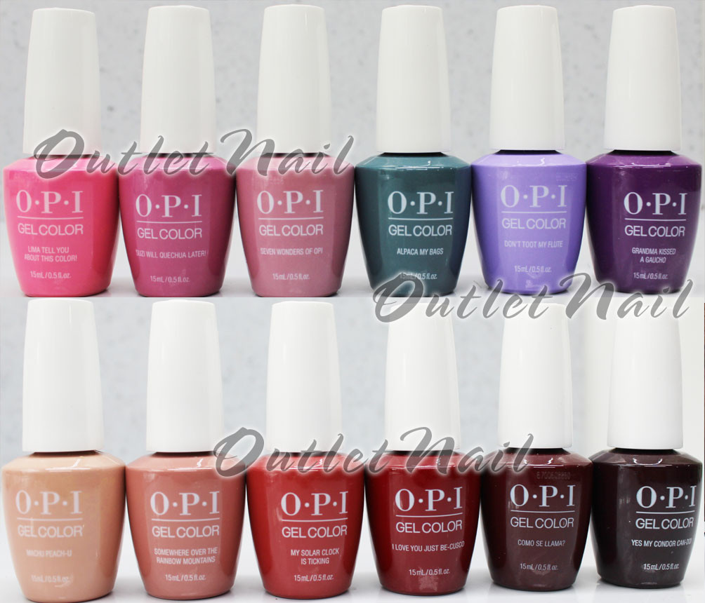 Opi Gelcolor Chart