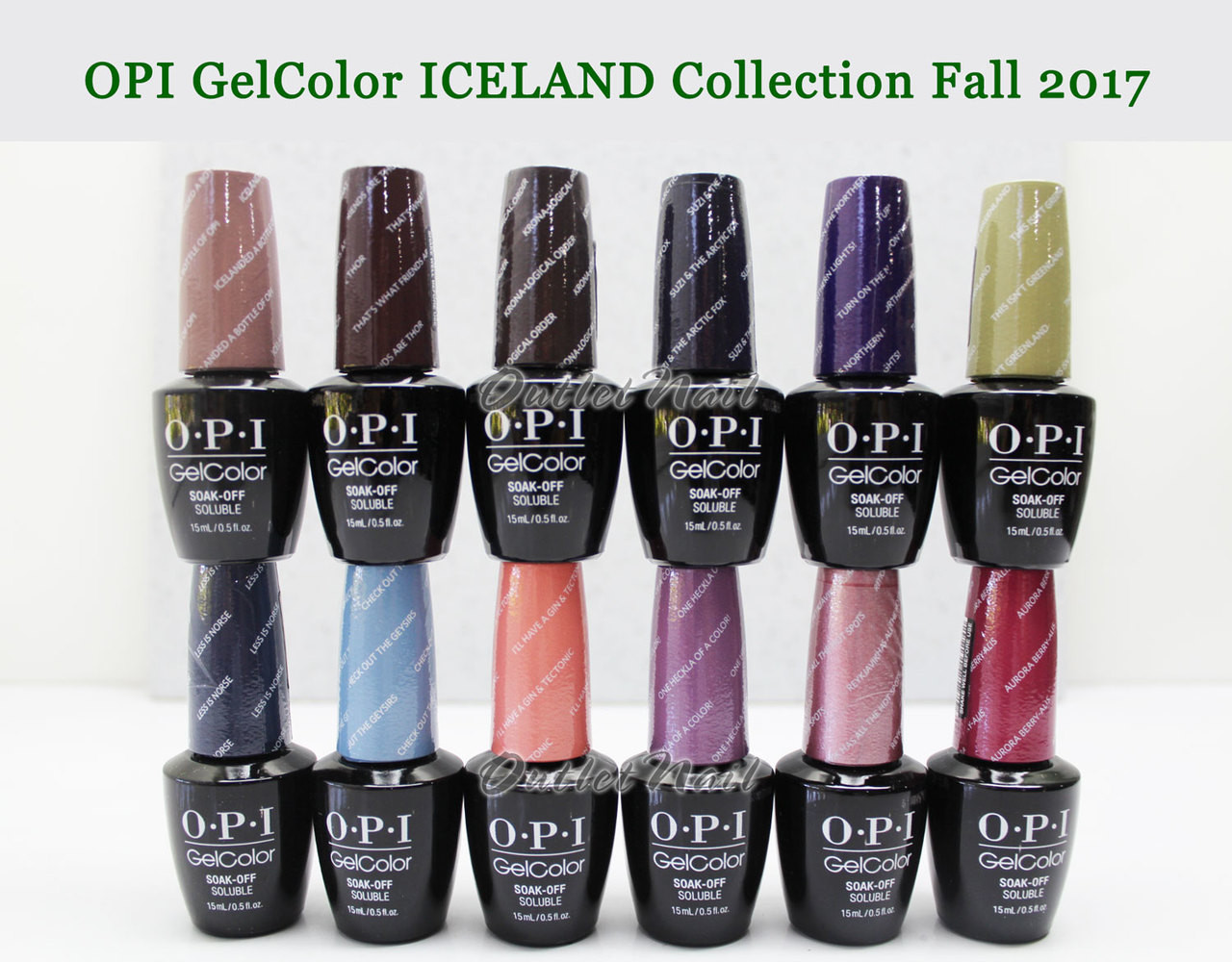 Opi Soak Off Gelcolor Iceland Collection Kit Gel Polish Color Fall