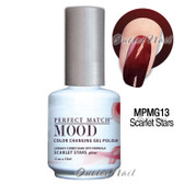 LeChat Perfect Match MOOD MPMG13 SCARLET STARS Color Changing UV LED Gel Polish
