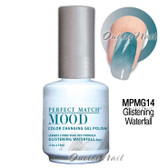 LeChat Perfect Match MOOD MPMG14 GLISTENING WATERFALL Color Changing UV LED Gel Polish