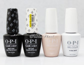 OPI GelColor Gel French Manicure 4pc Set: BASE COAT + TOP COAT + ALPINE SNOW + BUBBLE BATH