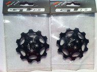 Two (2) Ceramic Bearing Jockey Wheels (Black) for Shimano