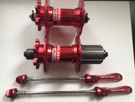 Novatec Red 32 Holes Hub Set (D041SB & D482TSBT) for MTB Disc w/ QR - 2 Bearings