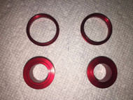 Novatec D771SB 15mm Threaded Front End Caps (Color = Red)