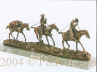 041 Changing Outfits Bronze Statue by Charles Russell