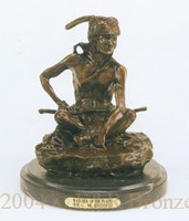 045 Watcher of the Plains Bronze Sculpture by Charles Russell