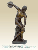 837 Monumental Discus Thrower Bronze Sculpture 