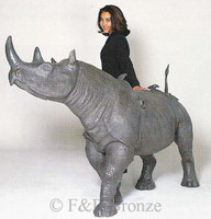 645 Monumental Rhinoceros- Bronze Statue