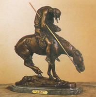 039 End of the Trail  Bronze Sculpture by James Fraser