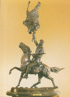 011 Buffalo Signal Bronze Sculpture by Frederic Remington 