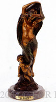 319 Nude With Cherub Bronze Sculpture by Feyrot