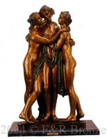 327 Three Graces Bronze Sculpture by Terrione