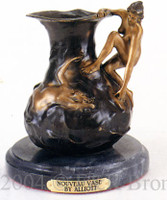 340 Nouveau Vase Bronze Sculpture by Alliot