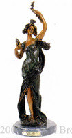 337 Rose Girl Bronze Sculpture by Bauche