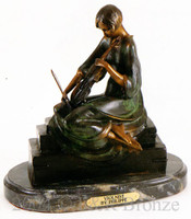 313 Violinist Bronze Sculpture by Philippe